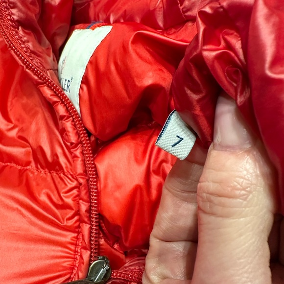 Puffy Jacket Moncler. Vintage 🔥. Red hoodie with 100% down. - Picture 7 of 10